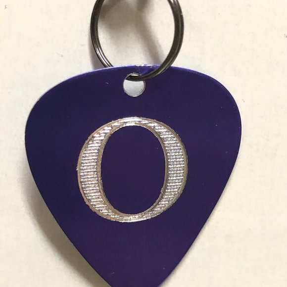 Two-Sided Diamond Etched Monogrammed Purple Guitar Picks by Guitar Pick Geek - Picture 3 of 11